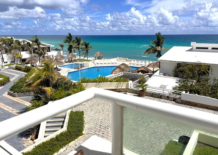 Ocean View Terrace 1 bdr Apartment Beach Front Condo Brisas 4101 Cancun Zona Hotelera